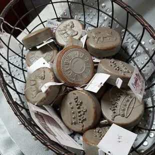 They are cute vintage reproduction measuring tapes