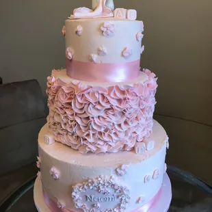 Baby Girl Shower Cake