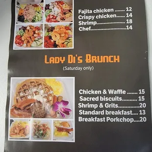 Salads n brunch menu