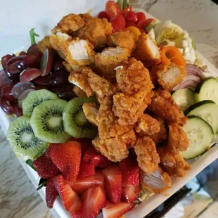 Fried Crisp chicken salad