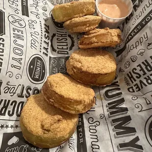 Fried green tomatoes. 8.50