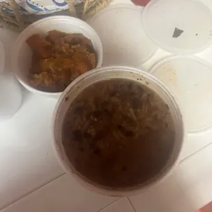 Red beans n rice with yams!