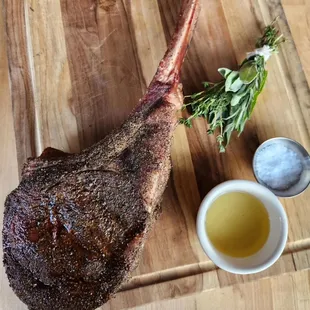 Smoked Tomahawk Ribeye Dinner every Friday night