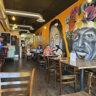 the interior of the restaurant