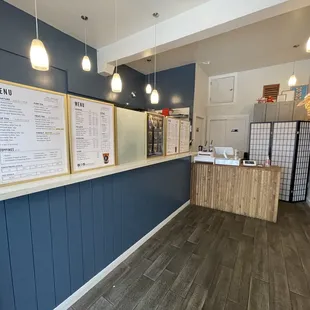 the front desk of the restaurant