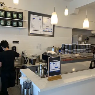 Boba making station.