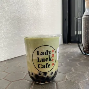 Boba Matcha Latte