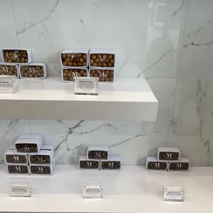 a display of chocolates