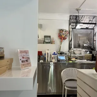 the kitchen of a restaurant