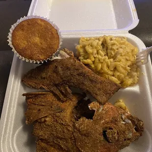 Fried Red Snapper Fish Dinner