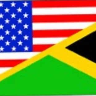 a flag of the united states and jamaica