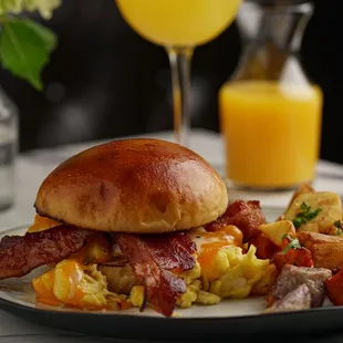 Breakfast Sammy and Unlimited Mimosas