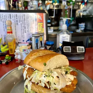 Uhura fried cod sandwich.