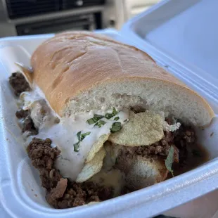 LT - Flavors we're pretty good but so messy and wet, it wasn't much of a sandwich anymore. Needed a fork &amp; knife, wasn't my thing.