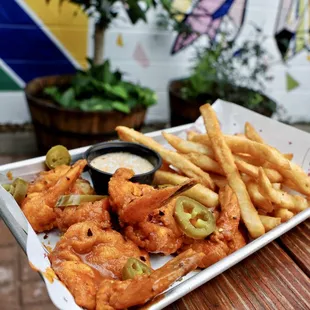 Fried Shrimp with fries
