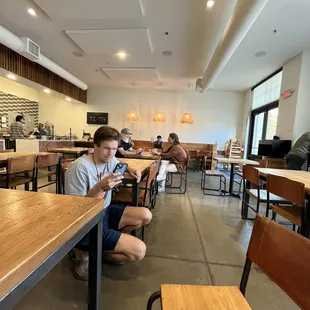 My buddy loves the chairs. He had to take a picture and he loved his salad too.