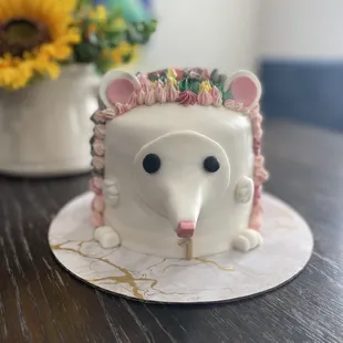 Hedgehog 1st birthday cake