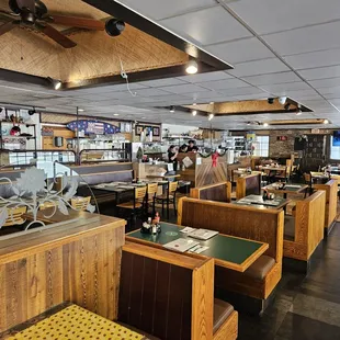 interior, sushi and sashimi