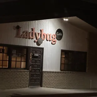 ladybug cafe at night