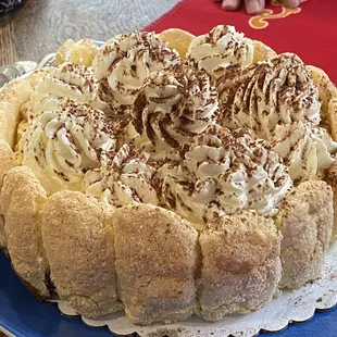 Tiramisu Charlotte Cake