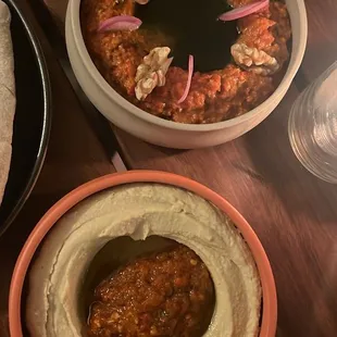 Spicy Hummus and Muhammara