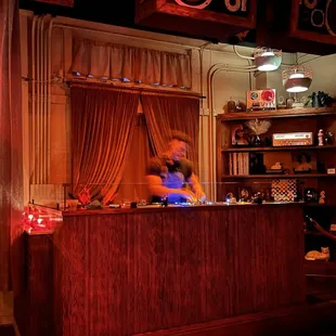 a man behind the bar