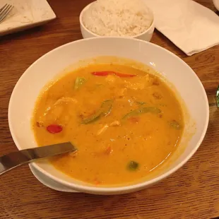 Panang curry with chicken