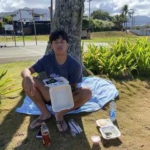 there is only shade behind coconut trees