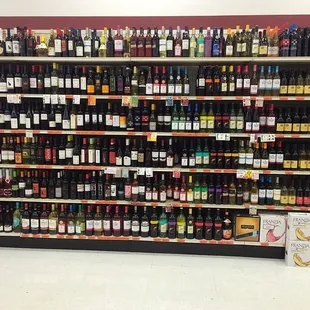 large selection of wine (Michigan wines)