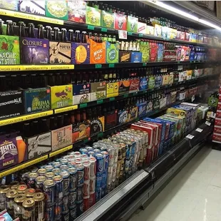 large selection of Michigan beers