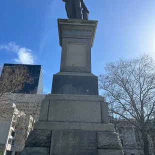 bronze statue of statesman Henry Clay (not  American War hero Lafayette!) in the center.