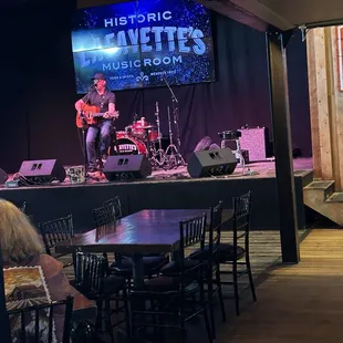 Stage view from upstairs...