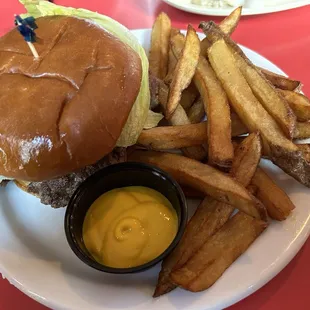 Third pound cheeseburger w/fries $10.99