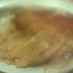 Combo M bean burritto cheese enchilada rice and beans.