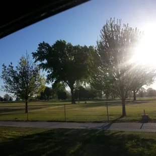 Morning sun over the golf course!