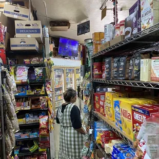 a woman in a grocery store