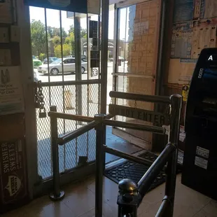 the entrance to the store