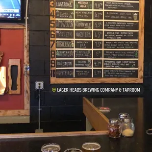 a flight of beers