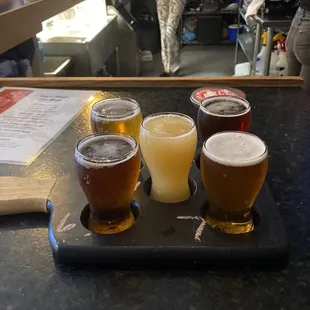 a flight of beers
