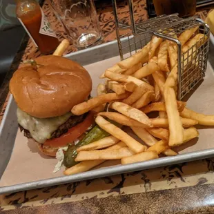 The green chili burger