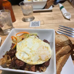 Korean BBQ CBH (Corned beef hash) - always yes