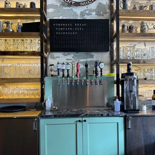 the bar area