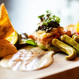 House Hot-Smoked Norwegian Steel Head Salmon Brûlée