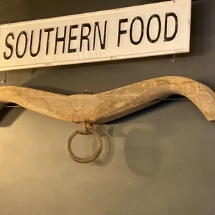 a sign for southern food