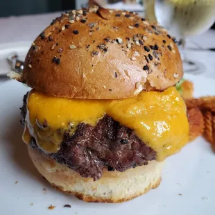 New Zealand Grass-fed Waygu Kobe Burger with Hook's Fifteen Year Cheddar, one of the best burgers you'll ever have! Lunch only.