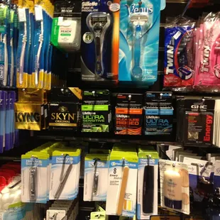 Toothbrush, condoms and nail files.