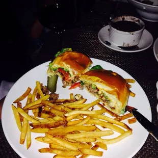 Charlie's burger.. Cooked perfect to taste!