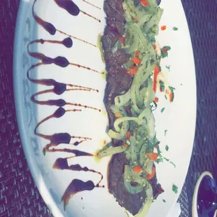 Churrasco with rice and beans (not pictured).