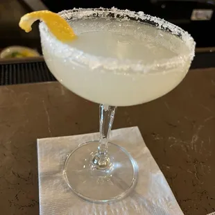Lemon Crusta martini