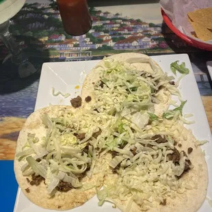 Combination 10 soft beef tacos